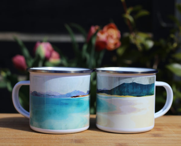 Luskentyre enamel camping mug