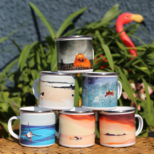 helen wyllie enamel camping mug