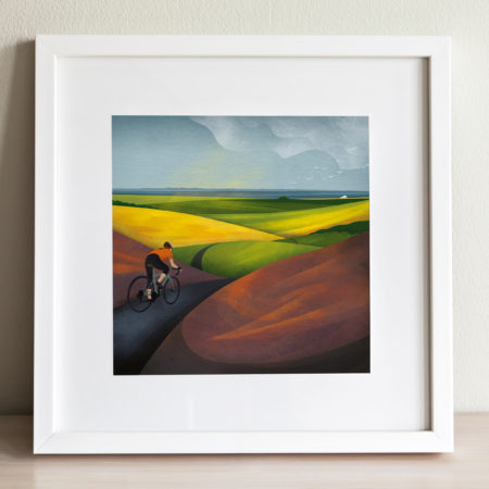 Cycling: from the Lammermuirs to the Forth print (square)