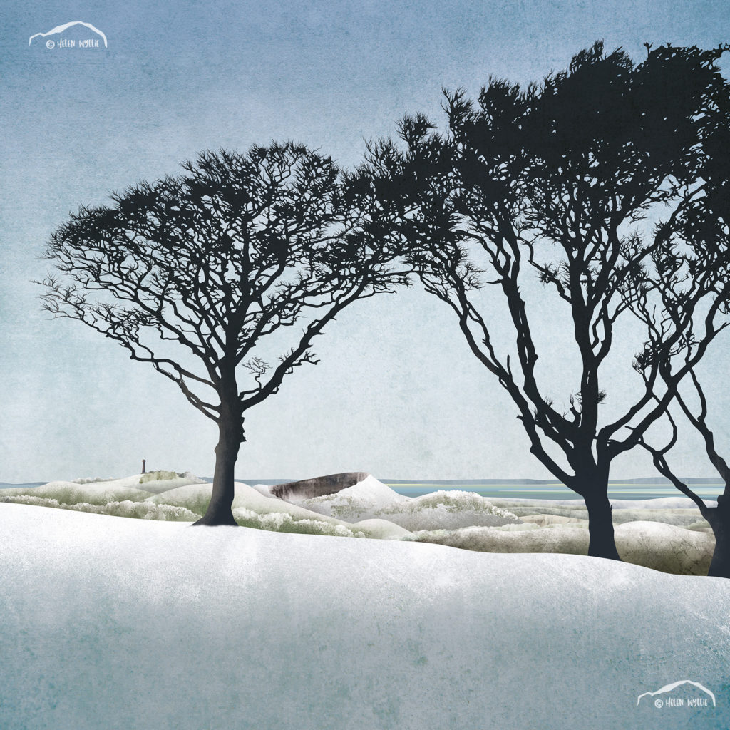 Garleton Hills in winter by helen wyllie