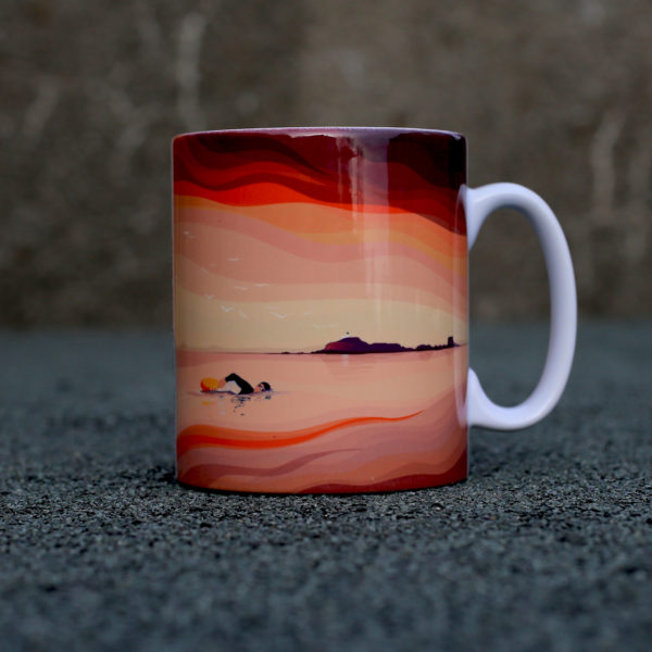 Yellowcraigs swim mug by helen wyllie