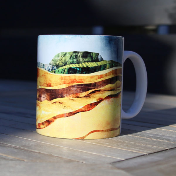 Traprain Law ceramic mug by helen wyllie