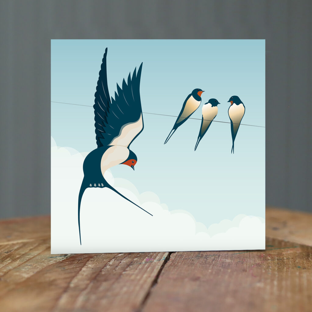 swallows card by helen wyllie