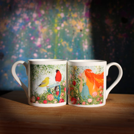 Roses china mug by helen wyllie