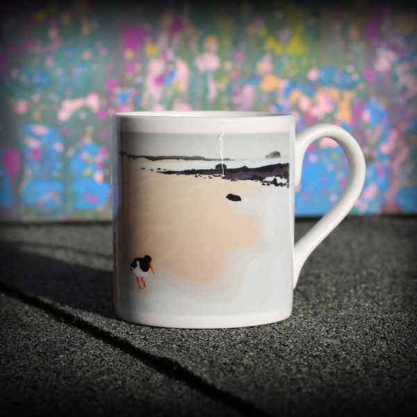 tyninghame oystercatcher china mug