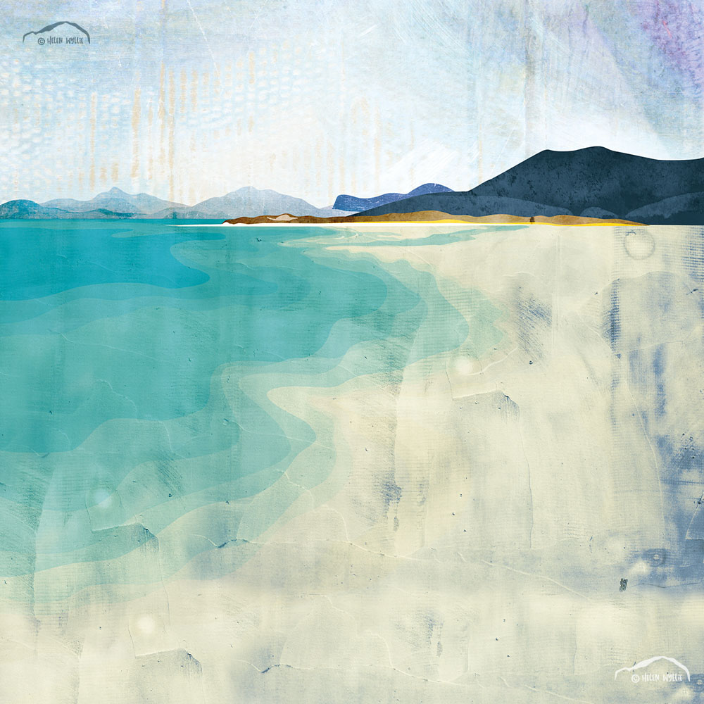 Luskentyre by helen wyllie print greetings card