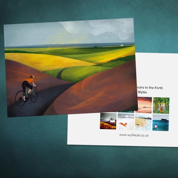 Cycling the lammermuirs card by helen wyllie