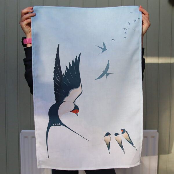 swallows tea towel helen wyllie