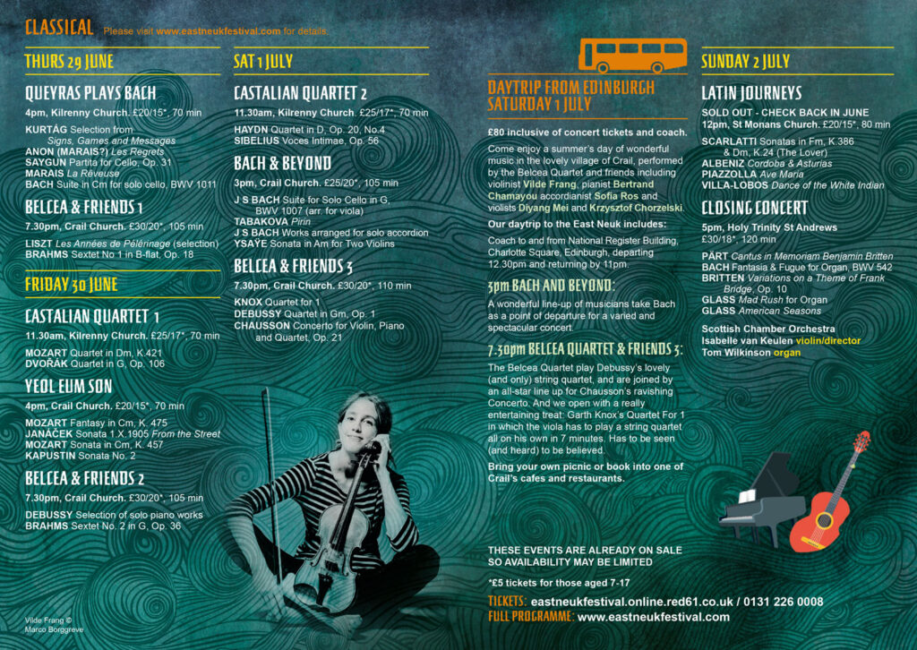 East Neuk Festival 2023 brochure spread