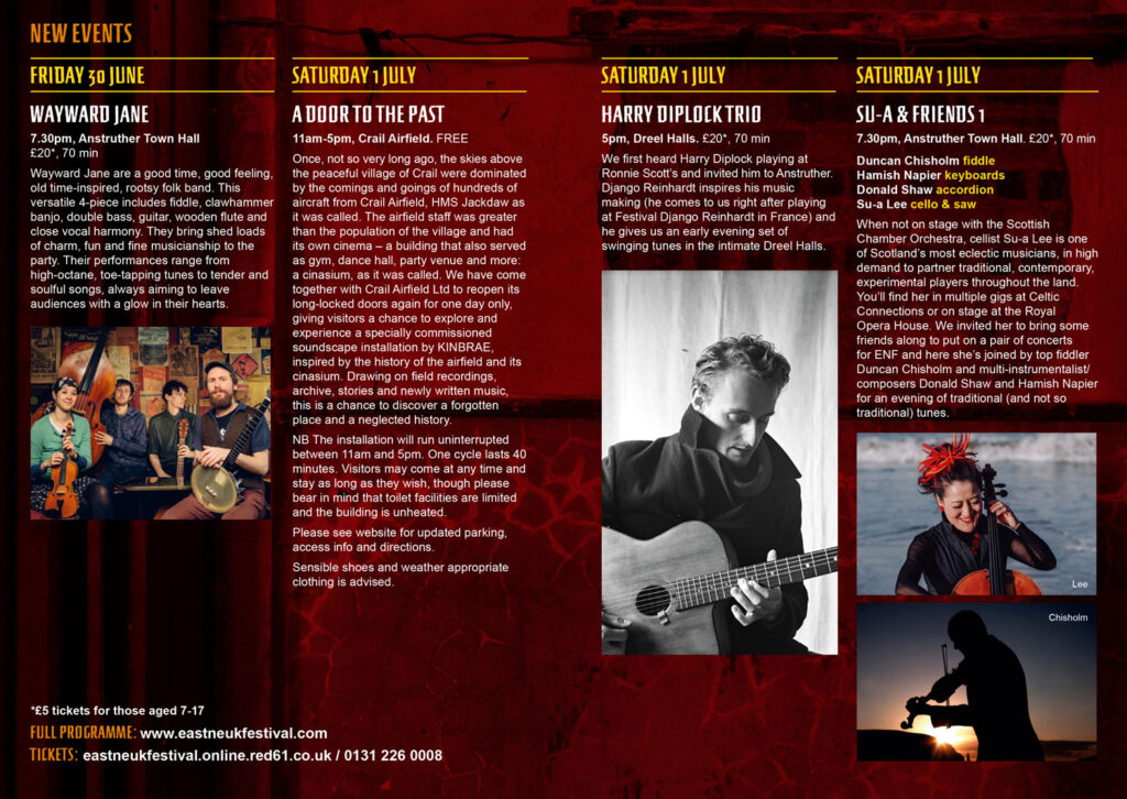 East Neuk Festival 2023 brochure spread