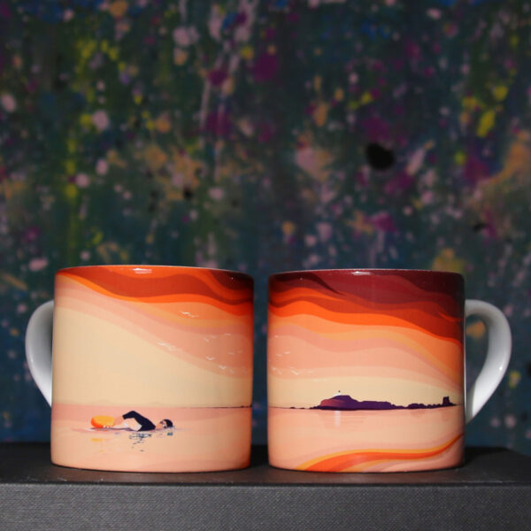 yellowcraigs swim 5 oz ceramic mug