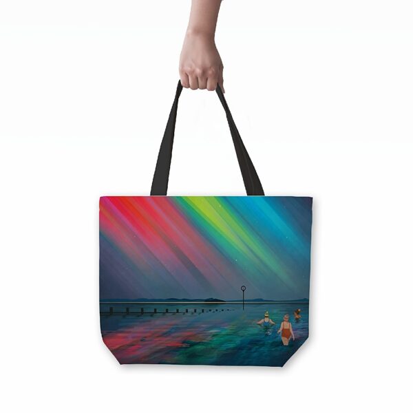 Aurora swim at Portobello tote bag by helen wyllile