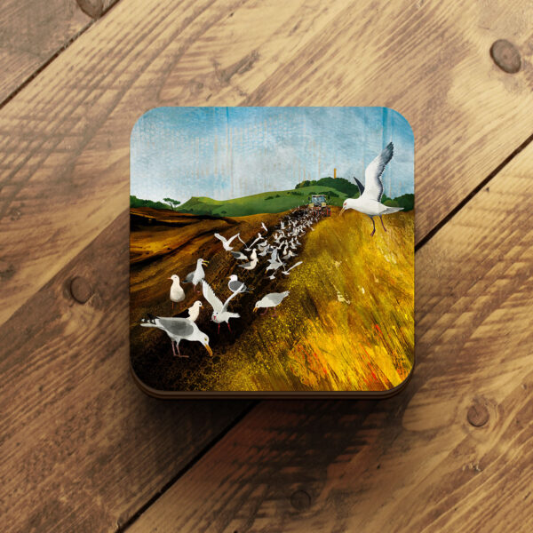 harvest and gulls coaster by helen wyllie