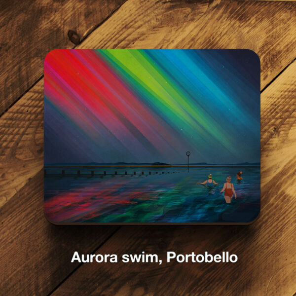 Aurora swim, Portobello placemat by helen wyllie