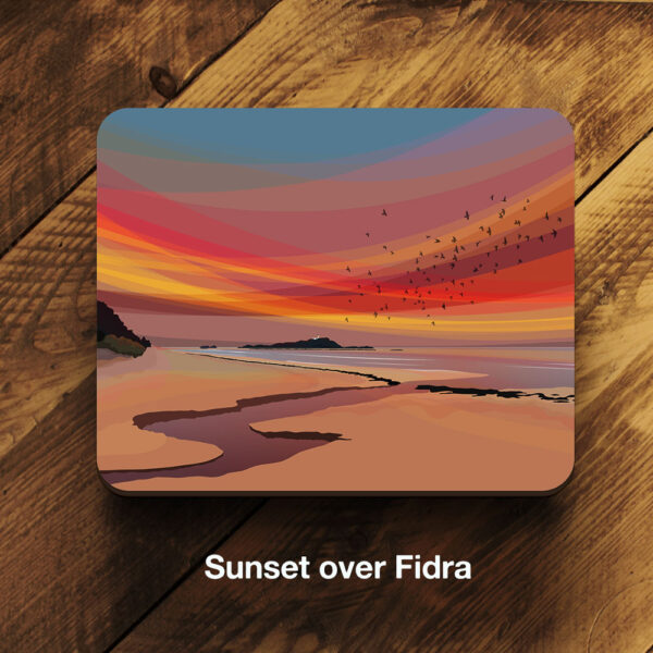 Fidra sunset placemat by helen wyllie