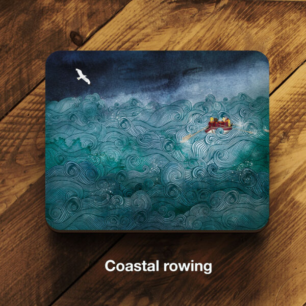 Coastal rowing placemat by helen wyllie