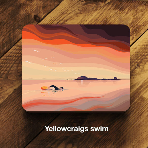 Yellowcraigs swim placemat by helen wyllie