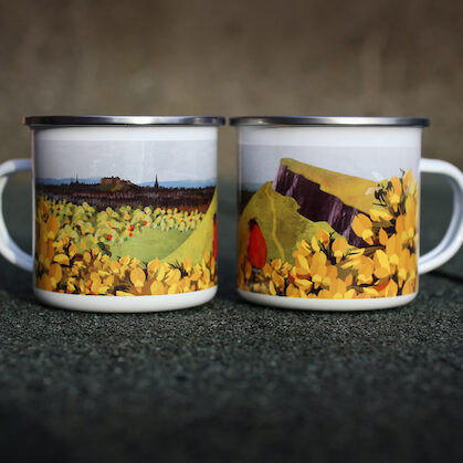 Salisbury Crags enamel camping mug