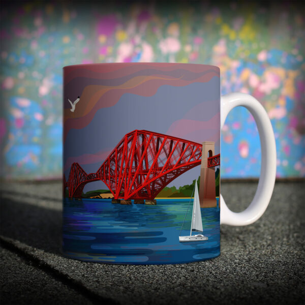 Forth Rail Bridge mug by helen wyllie