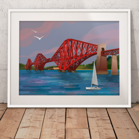 Forth rail bridge print by helen wyllie