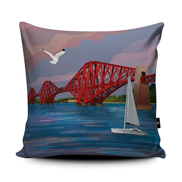 forth rail bridge cushion by helen wyllie